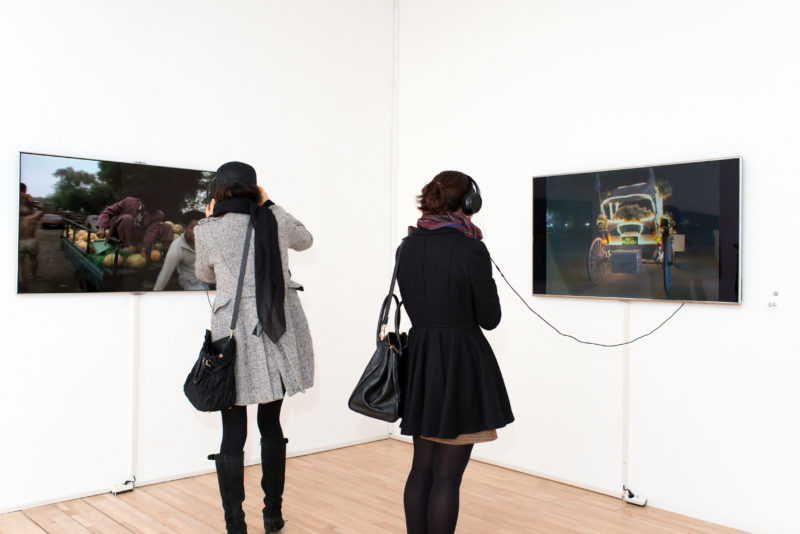 Zhang Huan – To Raise the Water Level in a Fishpond, 1997; Yang-Ah Ham – Tourism in Communism, 2005, installation view, Total Museum of Contemporary Art, Seoul, South Korea, 2014