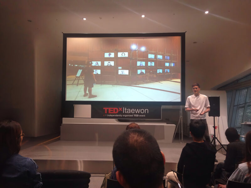 Martin Schulze speaks at TEDx, Itaewon, Seoul, South Korea