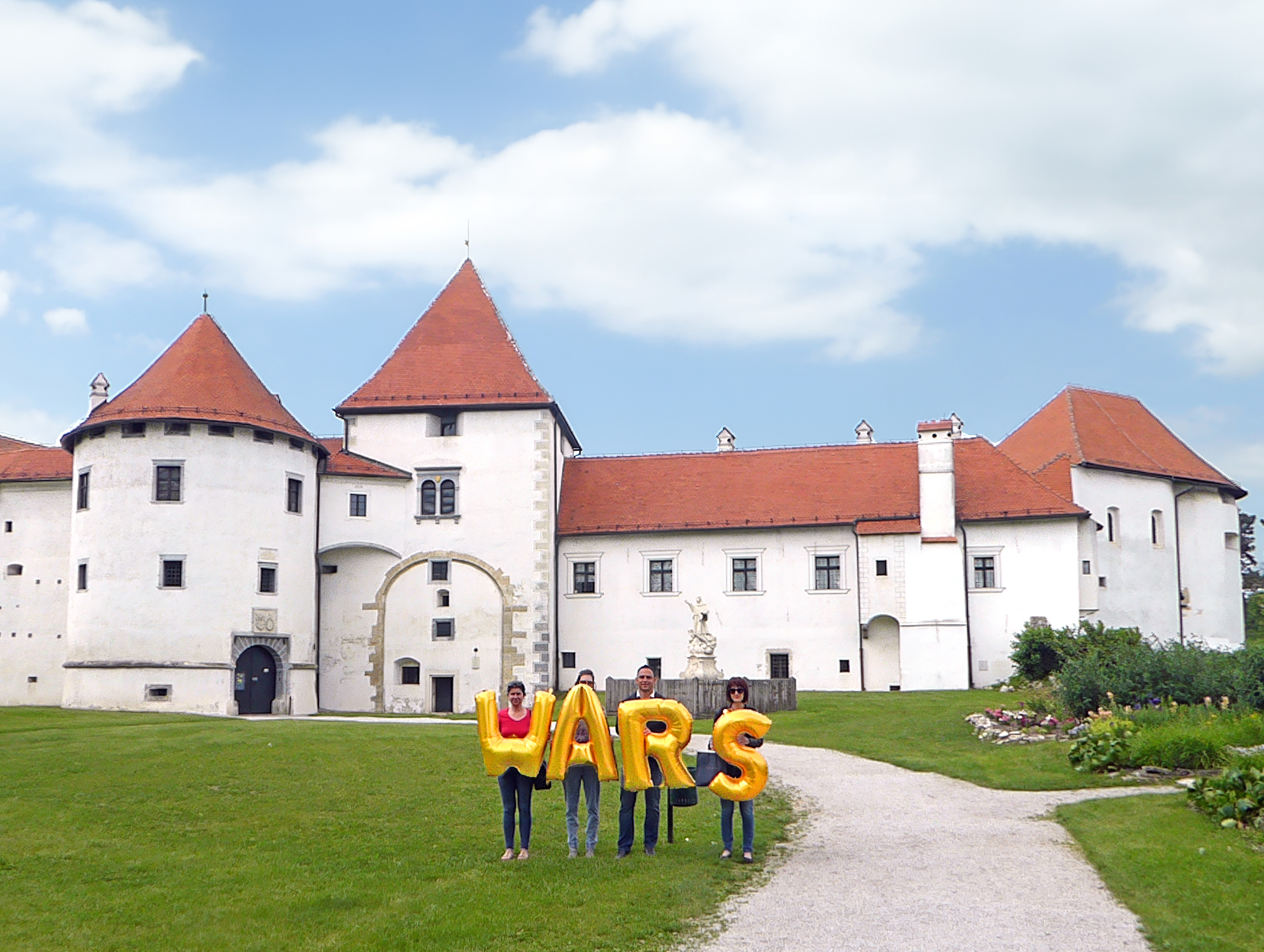 Croatia, Varazdin, Castle of Varaždin (Stari Grad) - Wars, Silence was Golden, gold balloons.jpeg
