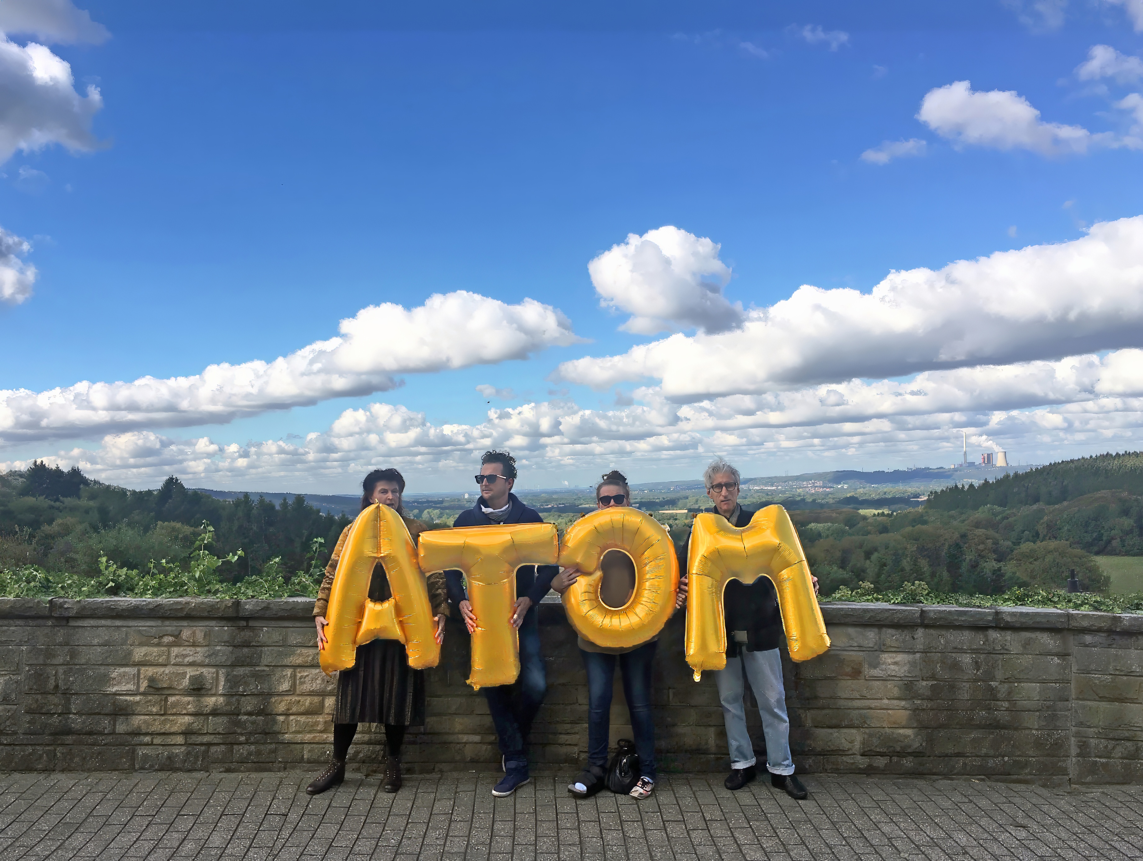 Germany, Tecklenburg - Atom, Silence was Golden, gold balloons