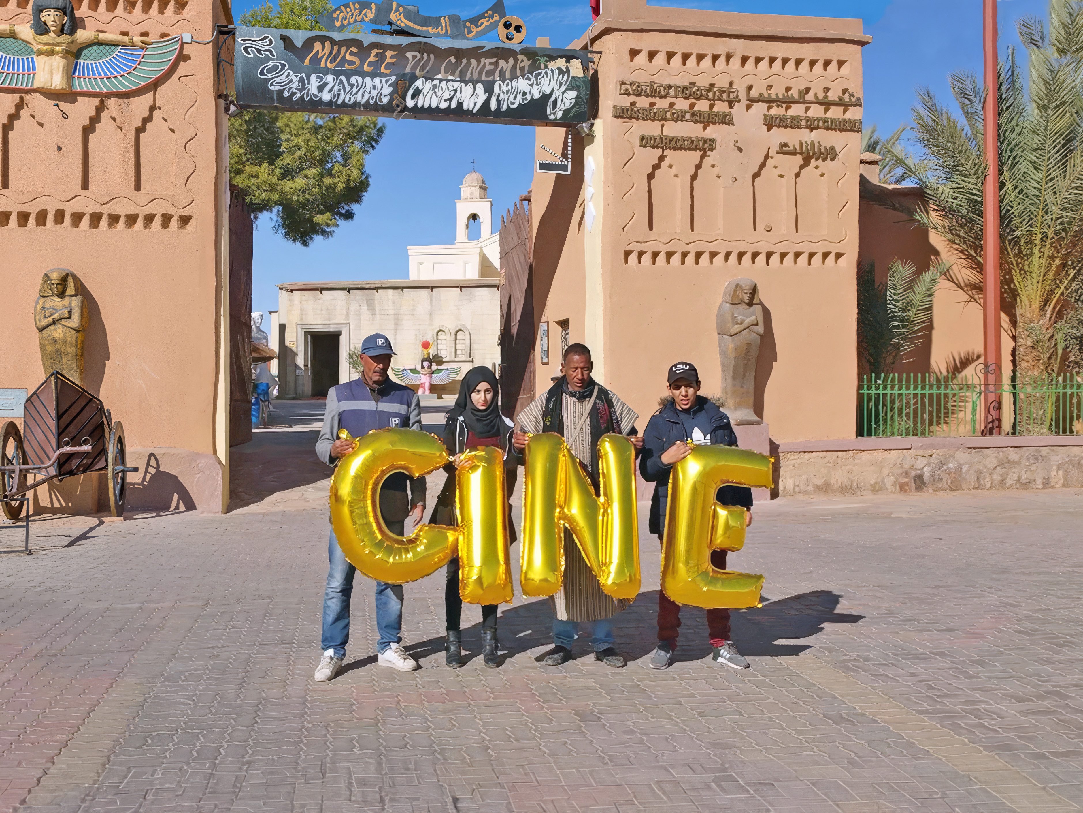 Morocco, Ouarzazate, Musée du Cinema - Cine, Silence was Golden, gold balloons