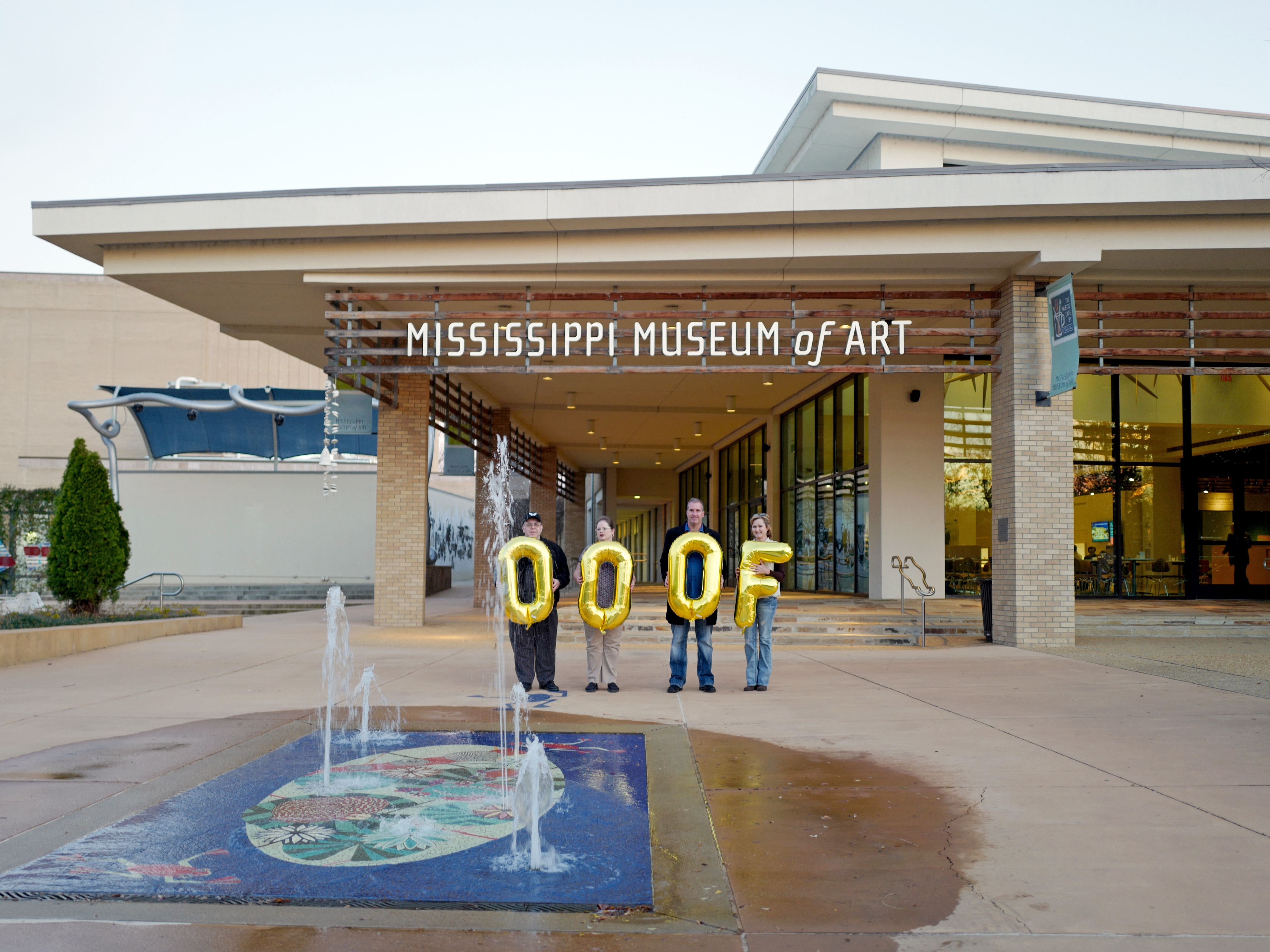 US, Mississippi, Mississippi Museum of Art - Ooof, Silence Was Golden, golden balloons