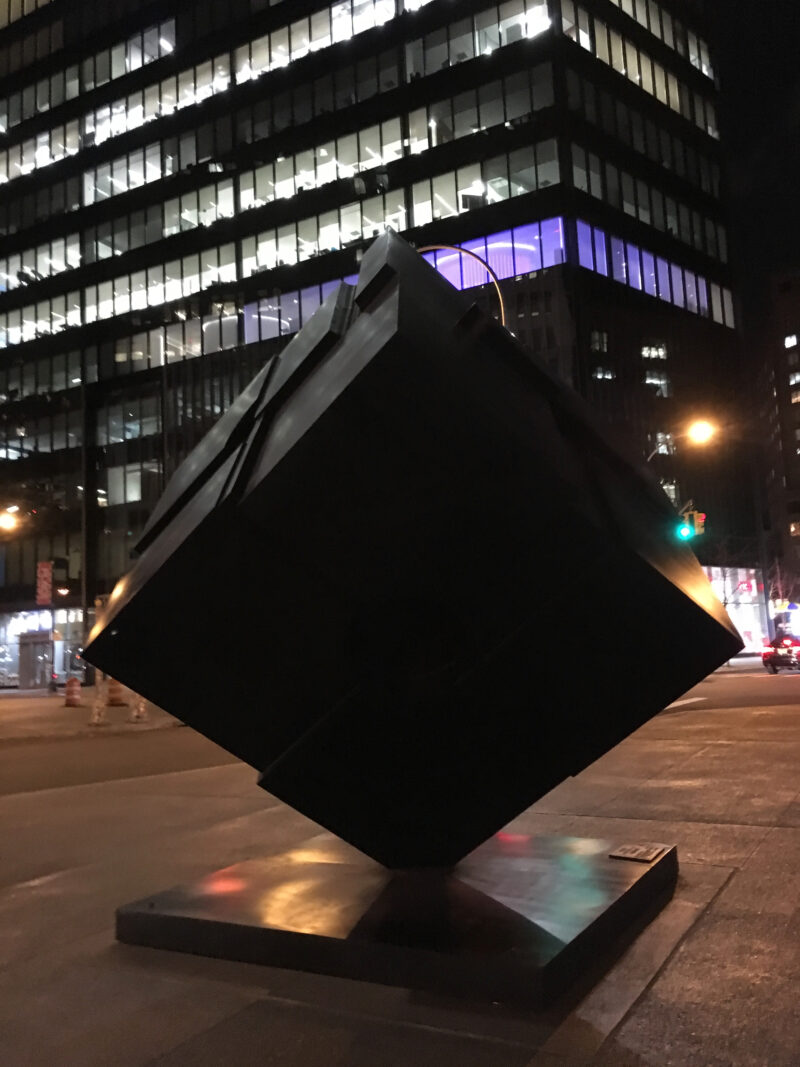 Tony-Rosenthal-–-Alamo-Astor-Place-Cube-1967-painted-Cor-Ten-steel-installation-view-Astor-Place-Manhattan-New-York-11