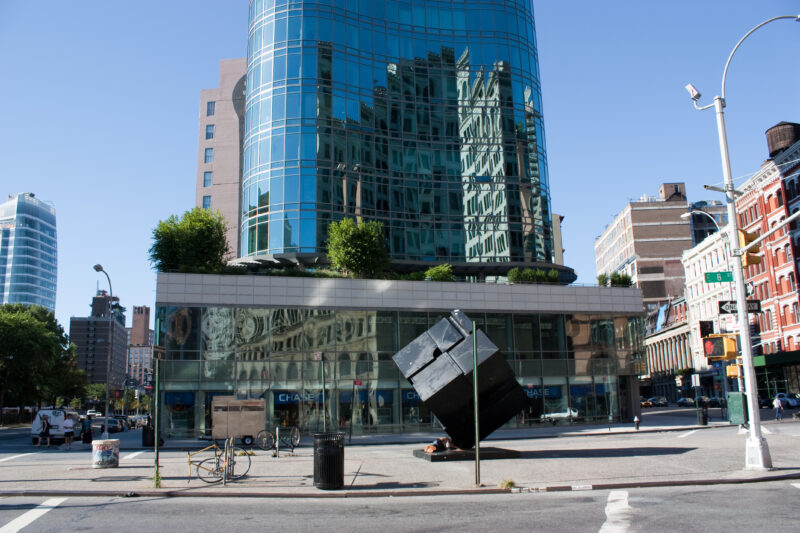 Tony-Rosenthal-–-Alamo-Astor-Place-Cube-1967-painted-Cor-Ten-steel-installation-view-Astor-Place-Manhattan-New-York-6